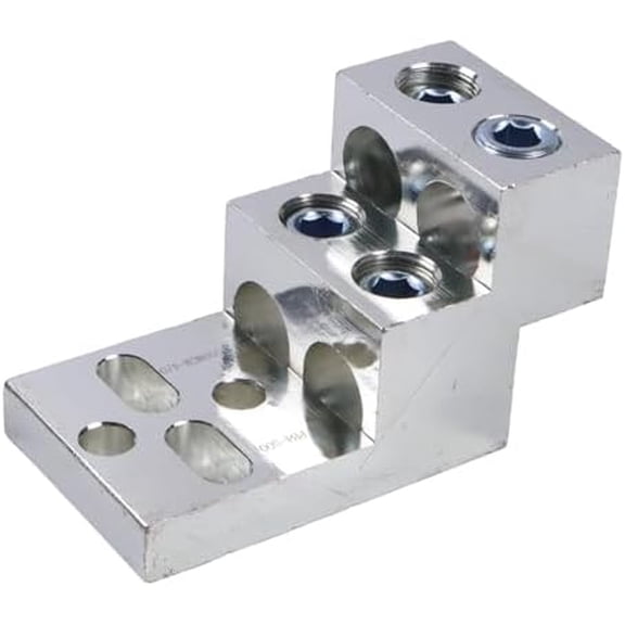 Mechanical Stacked Lug 600T-4 CU9AL, 500 Kcmil-4 600 MCM-2 Wire Range 13/32"$$Electrical