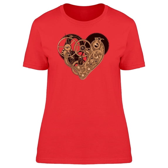 Mechanical Steampunk Heart T-Shirt Women -Image by Shutterstock, Female XX-Large
