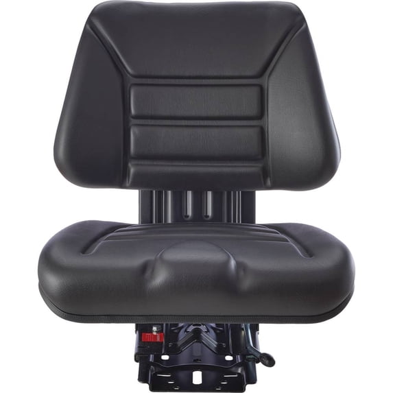 OEM Grade Economy Black Mechanical Suspension Seat Low Trapezoid Back 5-Position Base Compatible with Case IH 454 464 484 485 574 584 585 674 684 685 784 785 H84 Replaces 533223R91