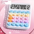 thumbnail image 1 of Mechanical Switch Calculator, 12 Digits, Large LCD Display, Pink Calculator Big Buttons, Mechanical Calculator, Calculators Desktop Calculator, Cute Calculator, Aesthetic Calculator White, 1 of 7