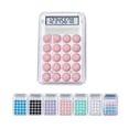 thumbnail image 1 of Mechanical Switch Calculator, 8 Digits, Blue Calculator, Transparent Body, Large LCD Display, Big Buttons,Pink, 1 of 9