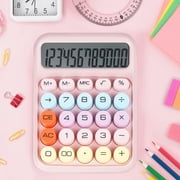 Mechanical Switch Calculator with Big Buttons, Calculators Desktop, 12 Digits, Large LCD Display, Desk Calculator, Cute Pink Calculators for Teachers Basic Office