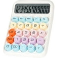 thumbnail image 1 of Mechanical Switch Calculator with Big Buttons, Calculators Desktop, 12 Digits, Large LCD Display, Desk Calculator, Cute Pink Calculators for Teachers Students Basic Office (White), 1 of 14
