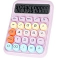 thumbnail image 1 of Mechanical Switch Calculator with Big Buttons, Calculators Desktop, 12 Digits, Large LCD Display, Desk Calculator, Cute Pink Calculators for Teachers Students Basic Office (Purple), 1 of 14