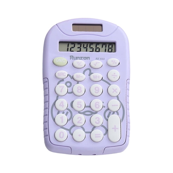 Mechanical Switch Calculator, Cute Pink Desktop Calculator with Large LCD Display and Big Buttons for for School and Office Essentials