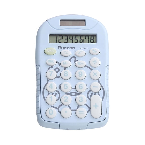 Mechanical Switch Calculator, Cute Pink Desktop Calculator with Large LCD Display and Big Buttons for for School and Office Essentials