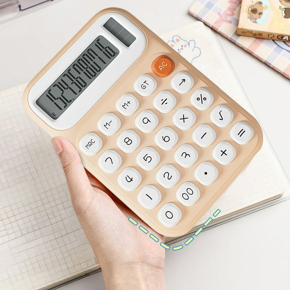 Mechanical Switch Calculator, Large LCD Display, Twin Power Supply, Calculator Big Buttons, Mechanical Calculator, Calculators Desktop Calculator, Cute Calculator, Aesthetic Calculator