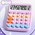 thumbnail image 1 of Mechanical Switch Calculator,Mini Digital Desktop Calculator With Big Buttons 12-Digit Large LCD Display Battery Power Basic Standard Calculators For Teachers Teens Office Home Campus Business, 1 of 6