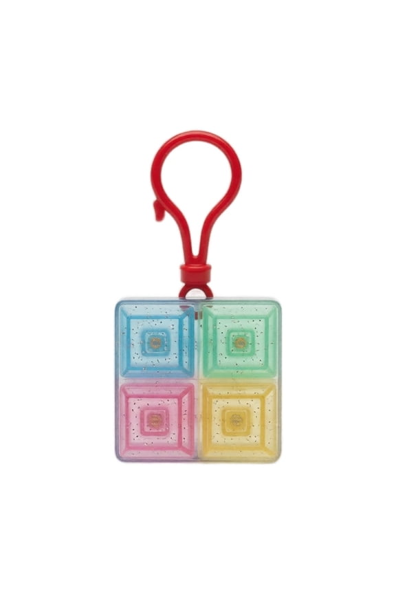 Mechanical Switch Fidget Keychain, Retro Gaming Block Sparkly Colorful Stress Relief Button Toy, Clicky Sensory Charm for Bags and Backpacks