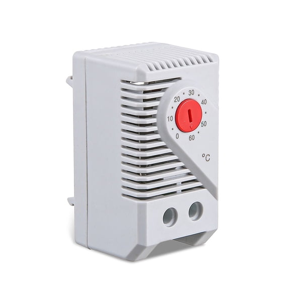 Mechanical Temperature Controller Thermostat for Heating and Cooling Systems, 0-60°C Control Range, Snap-Action, DIN Rail Mountable (KTO011/KTS011/ZR011)(KTO011)