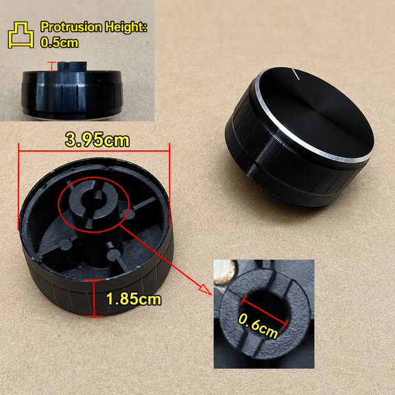 Mechanical Timer Knob, Metal-Plastic Replacement Switch Knob for Cooker