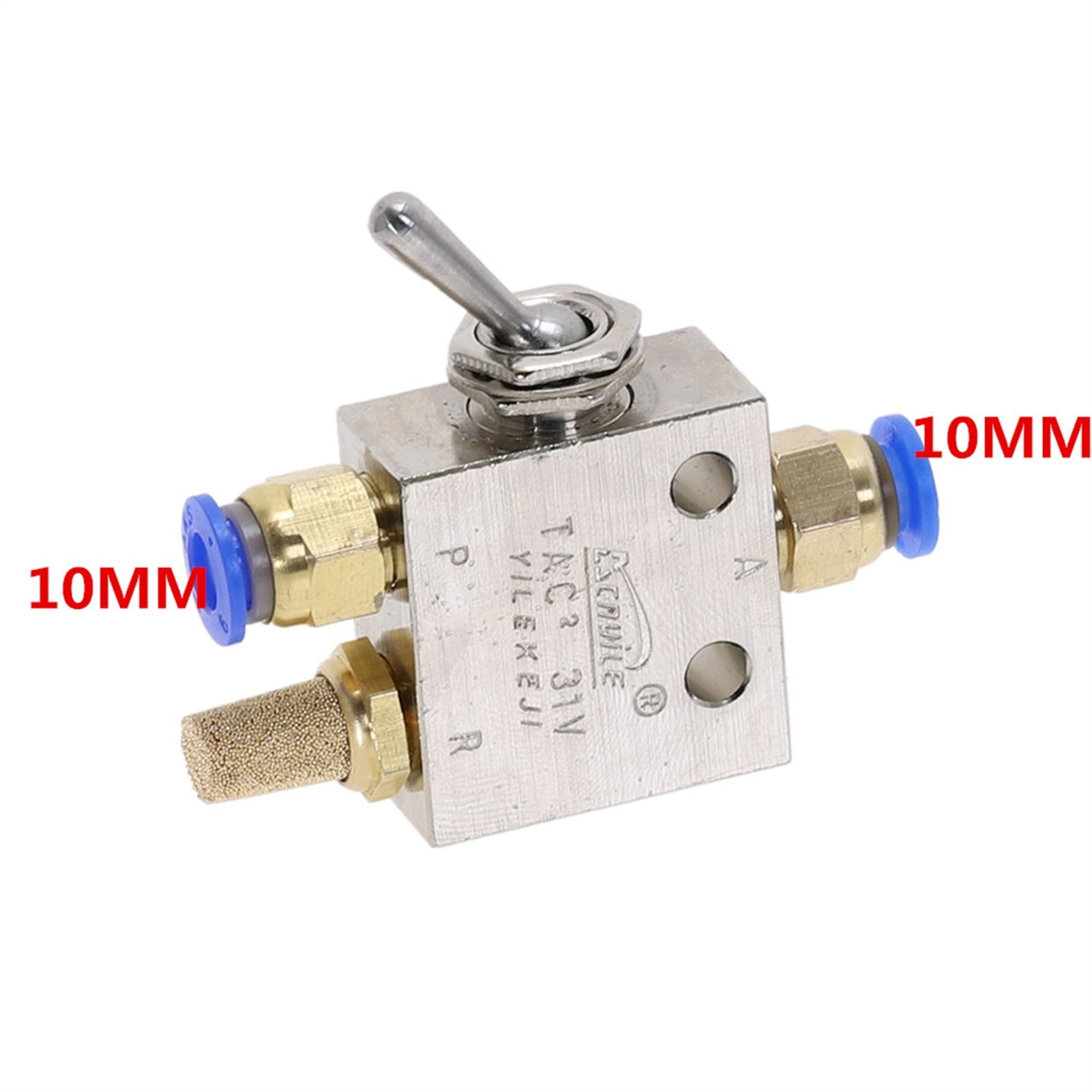 Mechanical Valve,1/8"PT Thread 2 Position 3 Way Toggle Lever Air