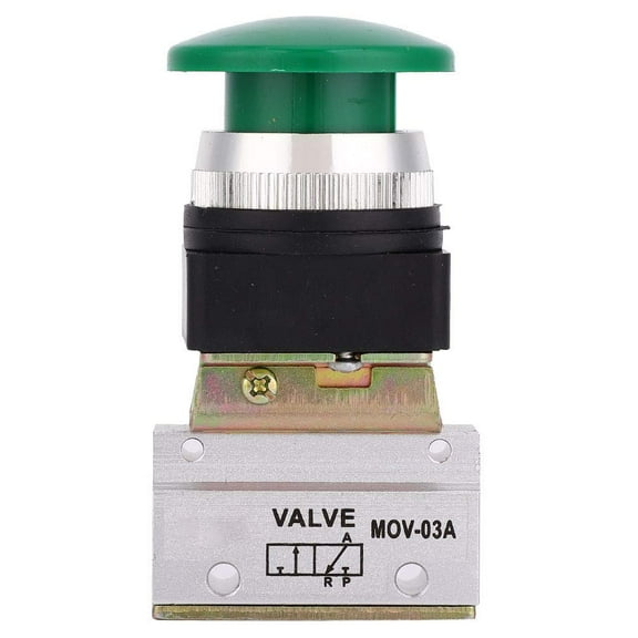 Mechanical Valve, Precision Crafted Pneumatic Control Valve with Mushroom Push Button, Durable Mechanical for Reliable Air Pneumatic Operations
