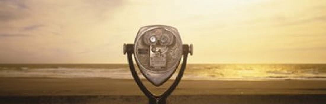 Mechanical Viewer Pacific Ocean California USA Canvas Art - Panoramic Images (18 x 6)