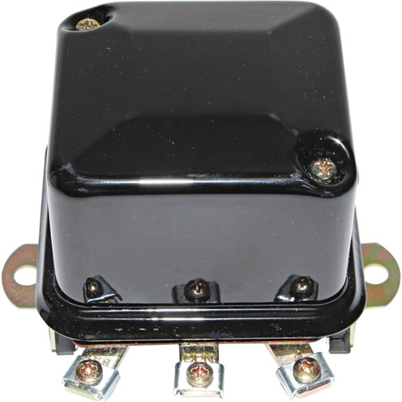 Mechanical Voltage Regulator Compatible with Case IH Cub Cadet Delco Generator 12V 14.1V Set Point A Circuit Dual Polarity 4 Terminal Adjustable 7 to 9 Amp Brush Holder Replaces GDR6029
