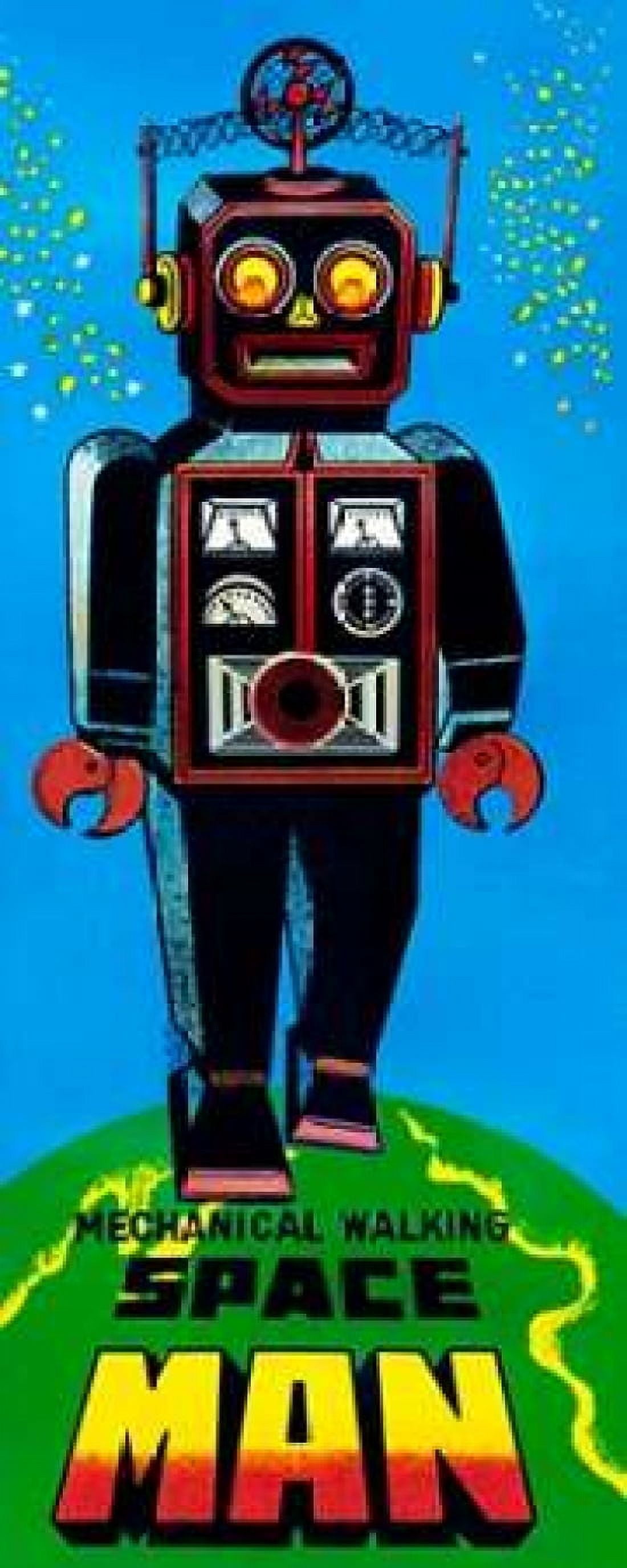 Mechanical Walking Space Man Canvas Art - Retrobot (24 x 48)