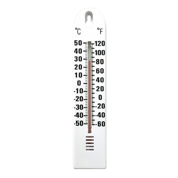 Mechanical Wall Mount Thermometer - Dual Scale Celsius and Fahrenheit for Indoor Outdoor Use, Home Office Garden Greenhouse Temperature Monitoring, Easy Read Weather Instrument with Large Display