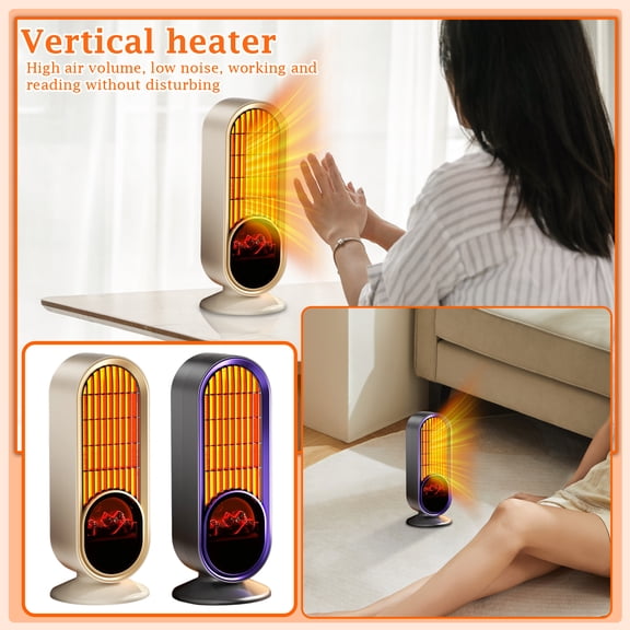 Mechanical Warm Heater With Humidifying Rapid Heating Technology, Vertical Desktop Standing Household Heater Small Sun Oven Style, Including Usb Cable And Manual For Immediate