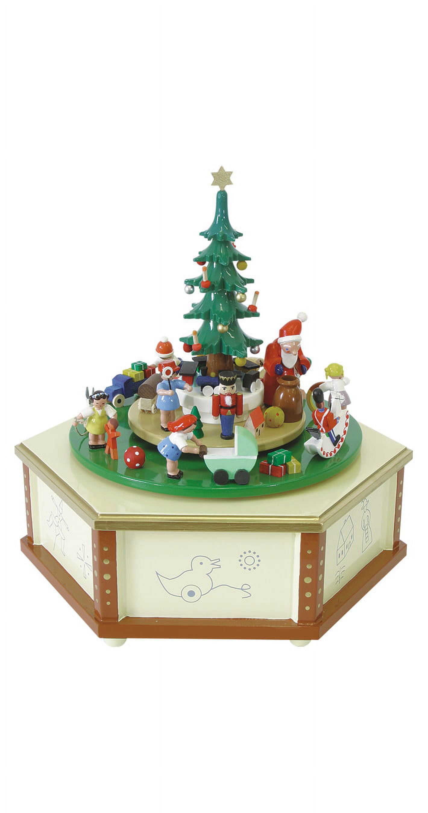 Mechanical music box Santa giving out Xmas presents, original