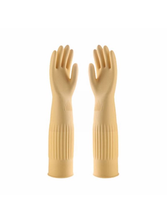 Mechanics Gloves Large Gloves Small Late Clear Late Gloves Late Glove Leather Gloves Medium Longer Cowhide Thicker Rubber Kitchen Chores Dishwashing Rubber Gloves Female Durable Latex Gloves