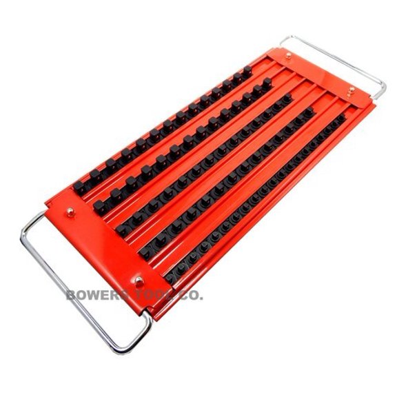 Mechanics Time Saver 5 Row Lock-A-Socket Tray Set 1/4, 3/8 & 1/2" Drive