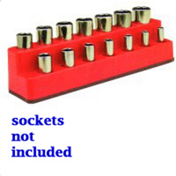Mechanics Time Savers 1487 3/8" Drive 14 Hole Red Impact Socket Holder