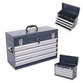 thumbnail image 1 of Mechanics Tool Box Heavy Duty Metal Tool Box, 21-inch, Portable Metal Tool Box with 4 Drawers, Small Tool Chest with EVA Liners, Ball Bearing Slide Drawers Locking & Powder Coated Finish, Multi-Funct, 1 of 9