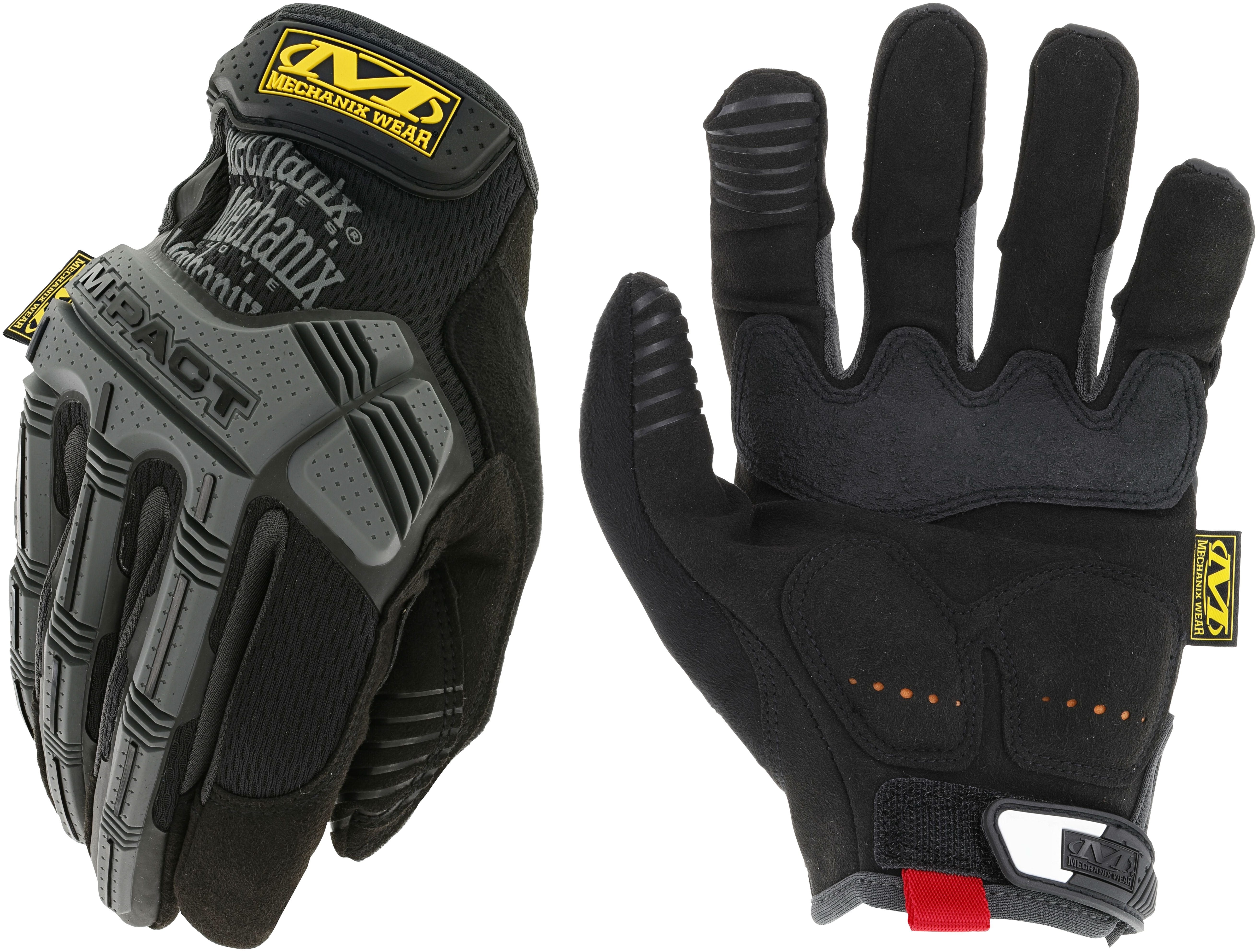 Mechanix Wear - M-Pact Work Glove, Black, Size X-Large, Touchscreen Capable, TPR Impact Protection, D30 Padded Palm