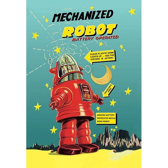 Mechanized Robot Fine art canvas print (20" x 30")