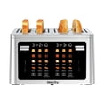 thumbnail image 1 of Mecity 4 Slice Touchscreen Toaster, Stainless Steel Wide Slot Toaster with Dual Independent Controls, 6 Bread Presets & 6 Shade Settings, Countdown Timer, Memory Function, Defrost, 1700W, 1 of 10