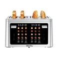 thumbnail image 1 of Mecity 4 Slice Touchscreen Toaster, Stainless Steel Wide Slot Toaster with Dual Independent Controls, 6 Bread Presets & 6 Shade Settings, Countdown Timer, Memory Function, Defrost, 1700W, 1 of 8