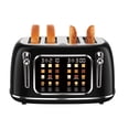 thumbnail image 1 of Mecity 4-Slice Touchscreen Toaster, Retro Stainless Steel Wide Slots Toaster, 6 Browning Settings, Large Digital Display, 120V 1650W, Black, 1 of 9