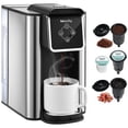 thumbnail interactive-video image 1 of Mecity Coffee Maker 3 in 1 Single Serve Coffee Machine, Compatible with K cup Capsules, Instant Coffee Pot, Tea maker, 6,8,10 Oz Cup, Removable 50 Oz Water Reservoir, 120V 1150W, Black, 1 of 13