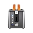 thumbnail interactive-video image 1 of Mecity 2-Slice Toaster with Extra Wide Slots, Bagel Function, 6 Browning Settings, Metallic Grey, 1 of 11