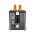 thumbnail image 1 of Mecity 2-Slice Toaster with Extra Wide Slots, Bagel Function, 6 Browning Settings, Metallic Grey, 1 of 10