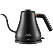 Mecity Electric Kettle Gooseneck Water Kettle Stainless Steel Tea Kettle Water Boiler Fast Heating, Auto Shut Off, 0.8 L, 1000W, Matte Black
