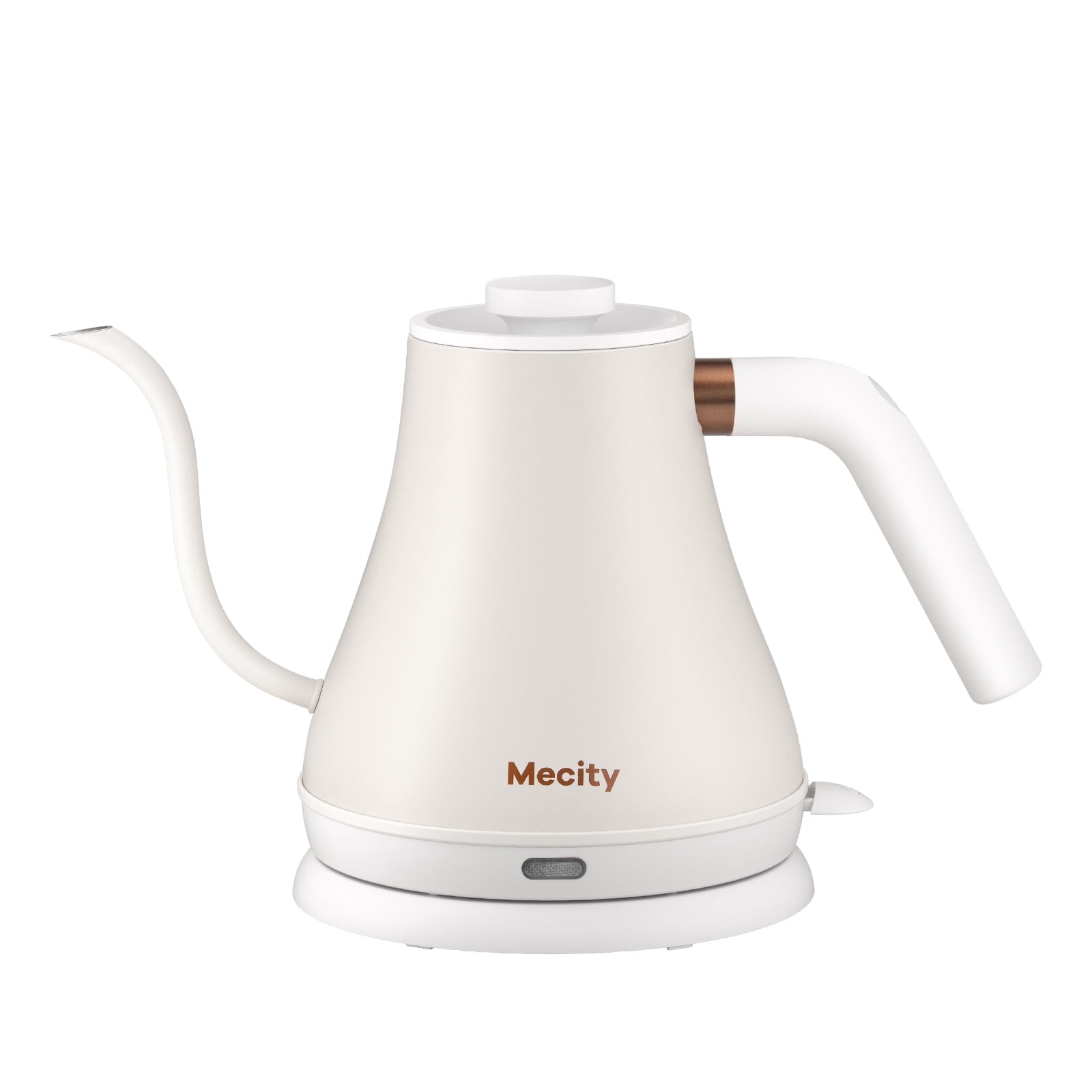 Mecity Electric Kettle Gooseneck Water Kettle Stainless Steel Tea Kettle Water Boiler Fast Heating, Auto Shut Off, 0.8 L, 1000W, White