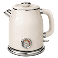 thumbnail image 1 of Mecity Retro Electric Kettle, 1.7L Hot Water Boiler with Thermometer, Stainless Steel Interior, 1500W Fast Boil Tea Kettle, Double Wall Cool Touch, Wide Mouth, Cream, 1 of 8