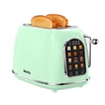 thumbnail image 1 of Mecity Smart Touch Screen Toaster 2 Slice, Retro Wide Slot Stainless Steel Toaster with 6 Browning Levels, Reheat & Defrost, for Bagel, Toast, Bread, Removable Crumb Tray, Green, 1 of 9