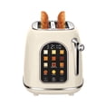 thumbnail image 1 of Mecity Easy Touch Screen Toaster 2 Slice – Retro Wide Slot Stainless Steel Toaster with Large Display, 6 Browning Levels, Bagel, Defrost & Reheat, Removable Crumb Tray, Cream Color, 1 of 9