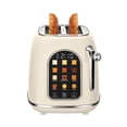 thumbnail image 1 of Mecity Easy Touch Screen Toaster 2 Slice – Retro Wide Slot Stainless Steel Toaster with Large Display, 6 Browning Levels, Bagel, Defrost & Reheat, Removable Crumb Tray, Cream Color, 1 of 9