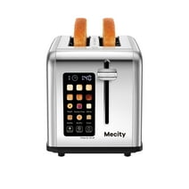 Mecity Toaster 2 Slice Stainless Steel Toaster Countdown Timer, T-68A