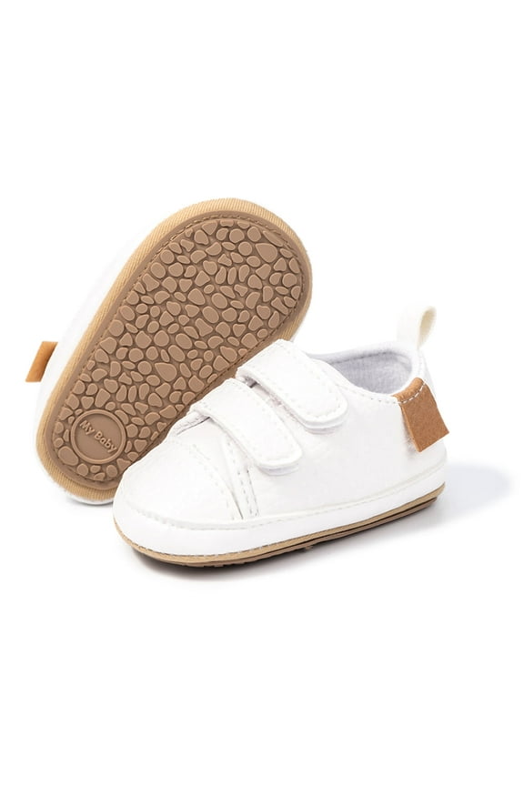 Baby Boys Girls Shoes High-Top Ankle Sneakers Toddler Soft Rubber Sole Infant Crib Shoes 0-18 Months