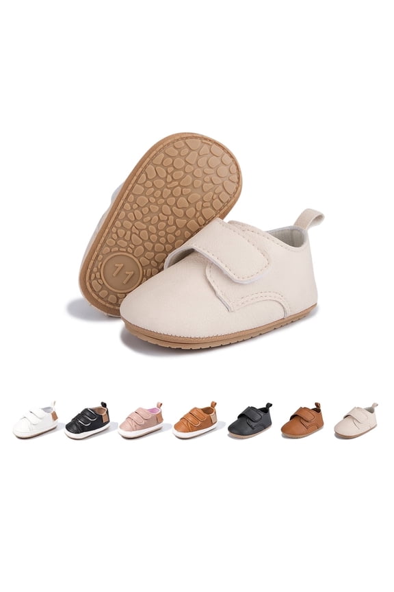 Baby Boys Girls PU Leather Soft Rubber Sole Sneakers Anti-Slip Toddler Ankle Boots Infant Walking Shoes Moccasins