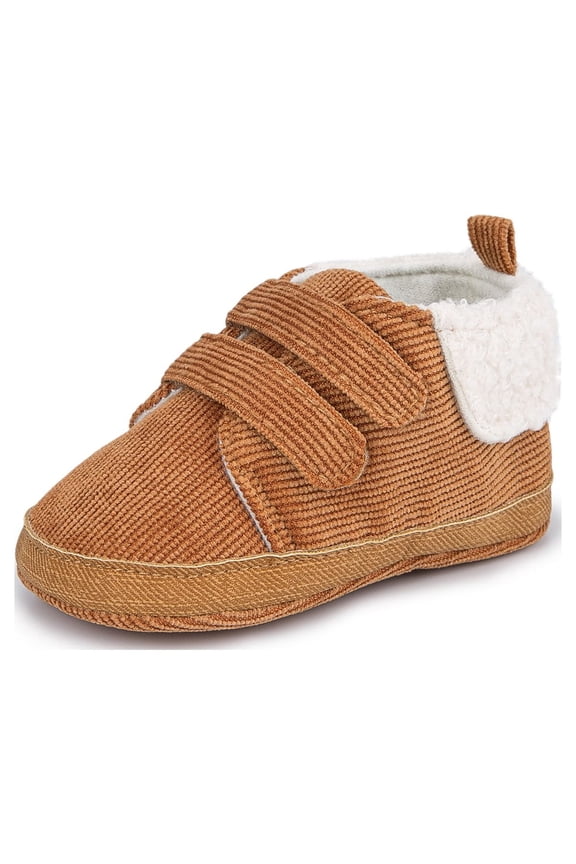 Baby Boys Girls Shoes Infant Warm Fleece Boots Newborn Winter Sneakers for First Walkers 3-18 Months