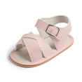 thumbnail image 1 of Meckior Baby Girl Sandals Infant Summer Soft Sole Shoe Anti-Slip Crib Shoes for First Walking 0-18 Months, 1 of 6