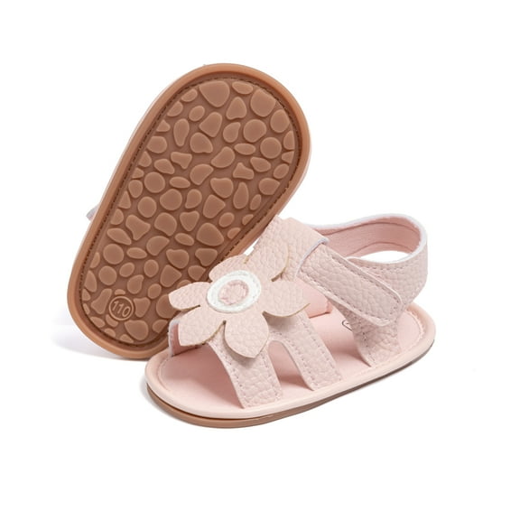 Meckior Baby Girl Sandals Infant Summer Soft Sole Shoe Open Toe Crib Shoes for First Walking 0-18 Months
