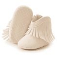 thumbnail image 1 of Meckior Baby Girls Boys Boots Infant Cowboy Tassel Booties Newborn Moccasins Shoes for 3-18 Months, 1 of 7