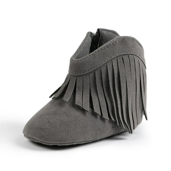 Meckior Baby Girls Boys Boots Infant Cowboy Tassel Booties Newborn Moccasins Shoes for 3-18 Months