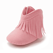 Meckior Baby Girls Boys Boots Infant Cowboy Tassel Booties Newborn Moccasins Shoes for 3-18 Months